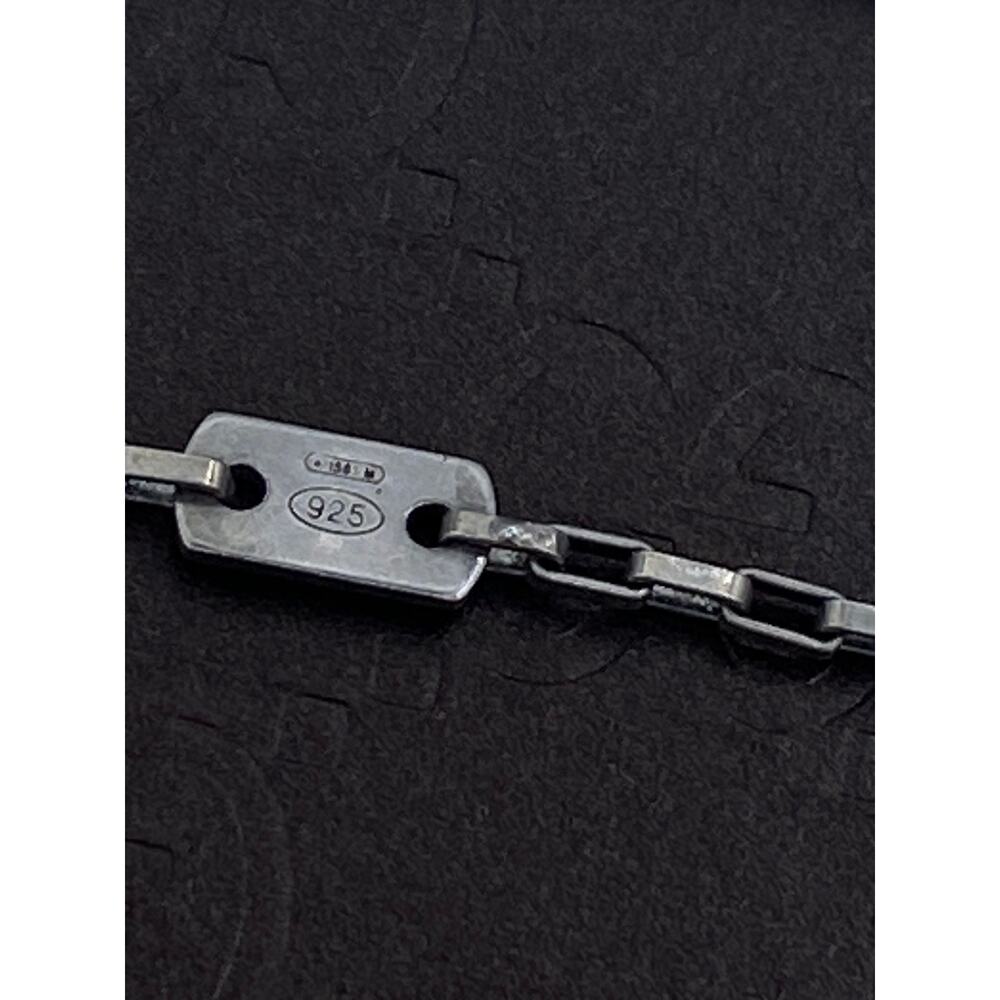 Authentic Gucci Pendant Necklace Mark Plate Rectangle Silver 16" - Picture 7 of 9